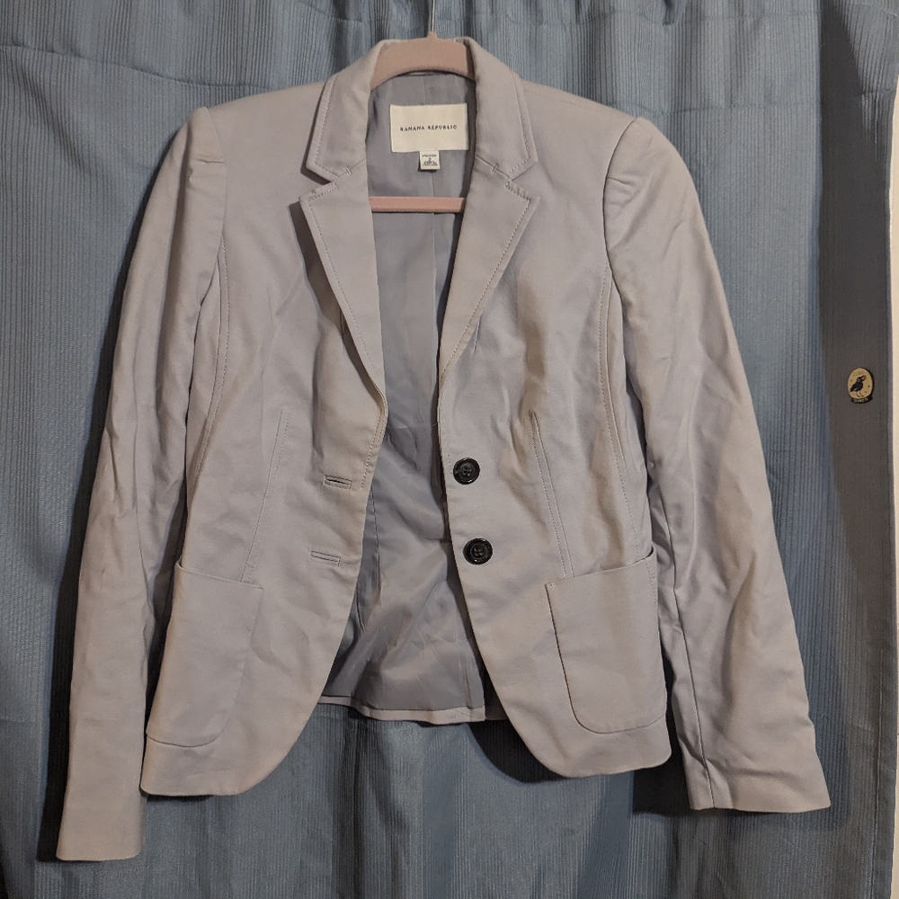 Banana Republic Light Gray Blazer